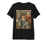 Elegant Red Squirrel in Evening Attire Vintage Woodland Premium T-Shirt