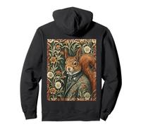 Elegant Red Squirrel in Evening Attire Vintage Woodland Pullover Hoodie