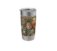 Elegant Red Squirrel in Evening Attire Vintage Woodland Stainless Steel Insulated Tumbler
