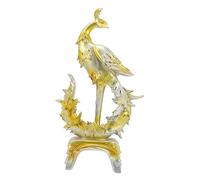 Elegant Resin Phoenix Statue Decor Compact Standing Sculpture for Home Office Garden Intricate Quality Adornment for Special Occasions