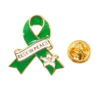 Elegant Rest in Peace Alloy Brooch, Secure Pin Closure for Funerals Commuting Lightweight Corsage Design Alloy Corsage Pin