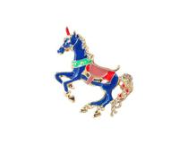 Elegant retro unicorn horse pin, vivid color structure with enamel coating, suitable for many occasions unicorn horse brooch