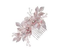 Elegant Rhinestone Bride Hair Comb Clip Floral Design for Weddings Special Occasions and Prom Lightweight and Easy to Use Hair Accessory for Women