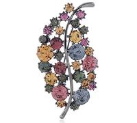 Elegant Rhinestone Brooches Leaves Brooch Pin Dress Scarves Shawl Clip For Wedding Prom Colour Name:A