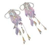 Elegant Rhinestone Dangle Earrings Tassel Ear Accessories for Bride Wedding Party Evening Luxury Crystal Jewelry Gift Long Dangle Statement Jewelry, フリーサイズ
