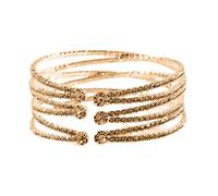 Elegant Rhinestones Cuff For Women Fashion Layered Bangle Handmade Multilayer Crystal Jewelry For Weddings Alloy