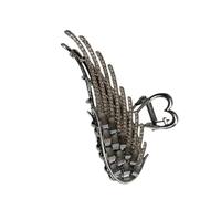 Elegant Rhinestones Hair Claw Hair Accessory With Heart Wing Shape For Women Everyday Wear And Evening Party