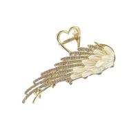 Elegant Rhinestones Hair Claw Hair Accessory With Heart Wing Shape For Women Everyday Wear And Evening Party