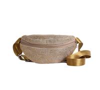 Elegant Rhinestones Waist Pouches Crossbody Bag Ergonomic Nylon Chest Pack for Daily Use and Outdoor Activities Compact Waist Pack for Phone