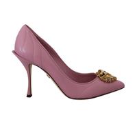 Elegant Rosa Leather Heels Pumps - female - Dolce & Gabbana - Pumps - Pink - 2 1/2 UK - Shoes 2 1/2 UK