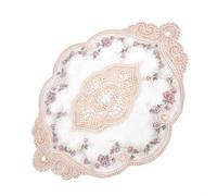 Elegant Rose Embroidered Round Table Cover for Wedding and Party Dinner Decoration, Featuring Mesh Hollow Embroidery and Polyester Fiber