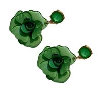 Elegant Rose Flower Bra Briar Rings Charming Drop Jewelry Charming Bra Ear Studs Everyday Wear Acrylic, フリーサイズ