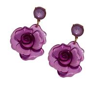 Elegant Rose Flower Bra Briar Rings Charming Drop Jewelry Charming Bra Ear Studs Everyday Wear Acrylic, フリーサイズ