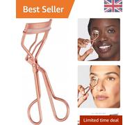 Elegant Rose Gold Lash Curler with Smooth Action and 3 Replacement Pads