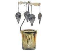 Elegant Rotary Tea Light Holder - Spinning Candle Holder. Create a Romantic Atmosphere for Weddings and Christmas with This Stylish Piece.