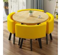 Elegant Round Dining Set for 4, Conference Table with Chairs, Stylish Furniture for Meeting Rooms, Beauty Salons & Theaters, Size: Style22