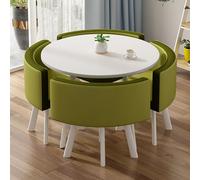 Elegant Round Dining Set for 4 - Stylish Table & Chairs, Perfect for Office, Meeting Rooms, Salons, and Cinemas - Versatile Design (Size: Style20)