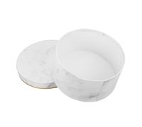Elegant Round Marble Flower Box Premium Present Packaging for Preserved Flowers Stylish Floral Arrangement Box for Weddings Anniversaries and Special Occasions
