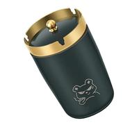 Elegant Round Stainless Steel Ashtray With Cover For Home Offices Decorations Perfectly For Outdoor Patios Party Windproof Ashtray
