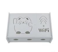 Elegant Router Rack for Wall Mounting, Great for Home and Office WiFi Organization (B)