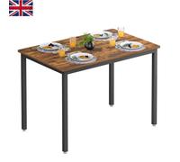 Dining Table 70 x 110 x 75 cm, Rustic Brown + Black