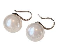 Elegant S925 Sterling Silver High Heel Pearl Earrings, Austrian Aurora Pearls, Perfect For Sensitive Skin, Available In Multiple Sizes