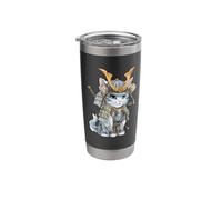 Elegant Samurai Cat Stainless Steel Insulated Tumbler