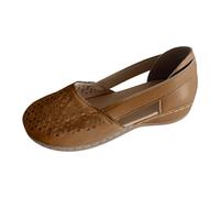 Elegant Sandals Women's Wedding High Shoes Parties Wedge Pumps Dance Shoes Fashion Closed Espadrilles Summer Shoes Hollow Out Pumps Summer Beach Heel Shoes Balerina Shoes, brown, 9 UK
