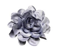 Elegant Satin Flower Lapel Pin Jewelry Flower Corsage Polished Black Lapel Pin for Wedding or Business Wear Lapel Pin for Formal Events, フリーサイズ