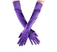 Elegant Satin Gloves for Women with Elbow Length - Perfect Dance Accessory for Bridal Wedding Opera Visit in the Style of the Twenties