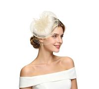 Elegant Satin Mesh Hair Band for Evening Performances Parties Gatherings Versatile Accessory in Timeless Design (Beige, One Size)