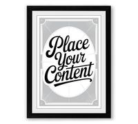 Elegant Script Template Art Deco Framed Wall Art Print A4 (29.7×21cm) Black, Wall Decor for Living Room, Bedroom, Office & Home, Ready to Hang, Art Gift
