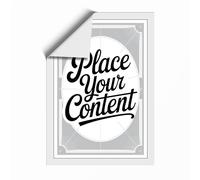 Elegant Script Template Art Deco Unframed Wall Art Print A2 (59.4×42cm), Wall Decor for Living Room, Bedroom, Office & Home, Art Gift
