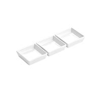 Premier Housewares Square Entree Serving Tray or Serving Dish Serving Platters White Porcelain, Set of 3 Tray Table Dishes