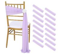 Elegant Sheer Chair Sashes & BandsTulle Decorations for Weddings Birthdays EventsPremium Fabric Chair Back & Side Accents Perfect for Church Celebrations