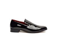 Elegant Shiny Wedding Dress Loafers XPOSED Black 9