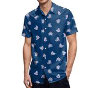Elegant Shirt for Men Union Jack Blouse for Men Fashion Leisure British Coat of Arms Mens T-Shirts England Flag 3D Digital Printing Button Lapel Short Sleeve Shirts Warehouse Clearance