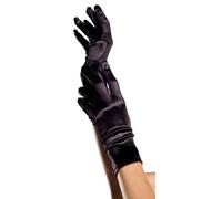 Red satin gloves - Taille: Talla única 3, Couleur: White