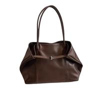 Elegant Shoulder Bag Shopper for Women - Minimalist City Shopper with Modern Loop Closure, Large Everyday Bag Made of Faux Leather, Stylish & Practical for Office, University & Leisure, Brown shopper