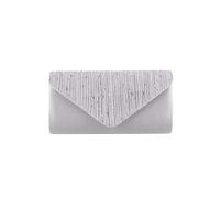Elegant Shoulder Glitter Crossbody Evening for Women Rhinestone Clutch Envelope Handbag Bridal Wedding Purse(Silver)