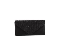 Elegant Shoulder Glitter Crossbody Evening for Women Rhinestone Clutch Envelope Handbag Bridal Wedding Purse(Black)