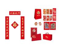 Elegant Silk Gold Stamped Jacquard Ribbon Calendar Caplet Chinese New Year 2025 Wall Sticker Decor Prosperity and Happiness Decoration