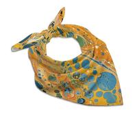 Elegant Silk-Like Scarf Unisex, 18"x18" Versatile Fashion Headband, Green Marble Pattern Bandana for Hair, Neck & Bag