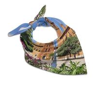 Elegant Silk-Like Scarf Unisex, 18"x18" Versatile Fashion Headband, Spanish Cities Bandana for Hair, Neck & Bag