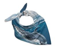 Elegant Silk-Like Scarf Unisex, 25"x25" Versatile Fashion Headband, Cruise Ship Ocean Killer Whale Bandana for Hair, Neck & Bag