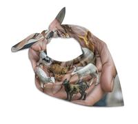 Elegant Silk-Like Scarf Unisex, Versatile Fashion Headband, The Twelve Chinese Zodiac Signs Bandana for Hair, Neck & Bag