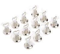 Elegant Silverbell Place Card Holders - 12 Count - Perfect Table Setting Decor for Weddings, Parties & Events