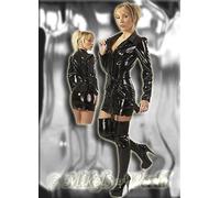 Elegant Sinful Gothic Lacquer Coat / Dress Black