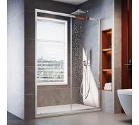 ELEGANT Sliding Shower Door Reversible Bathroom Shower Enclosure Cubicles 1000mm,Chrome
