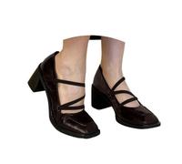 Elegant Slingback Pumps Square Lace Stretch Band for Beer Festivals Festive Occasions High Heels Women's Classic Heel Shoes Timeless Spring Summer, brown, 8 UK